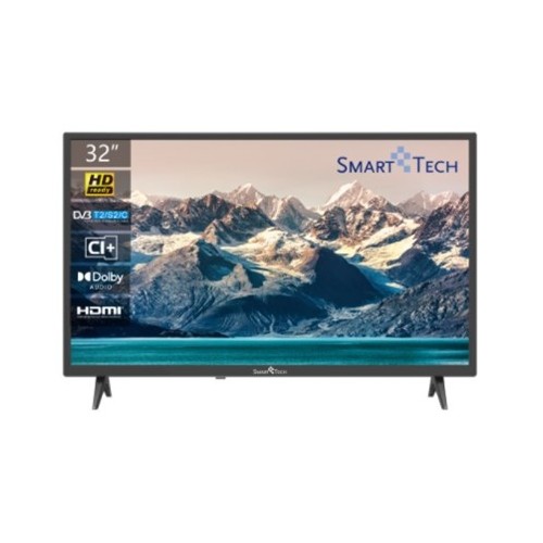 TV LED SMART-TECH 31.5" WIDE 32HN10T2 DVB-T2/S2 HD 1366X768 BLACK CI SLOT HM 3XHDMI  2XUSB VESA
