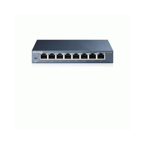 SWITCH 8P LAN GIGABIT TP-LINK TL-SG108 METAL SUPPORTS GMP SNOOPING,IEEE802.1P QOS, PLUGPLAY -GARANZIA 3 ANNI FINO:31/12