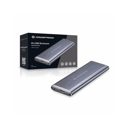 BOX EST X SSD M.2 SATA CONCEPTRONIC HDE01G FORMA A "PEN DRIVE" USB3.1 GEN2 SUPER SPEED (10 GBPS) SUPP.UASP - ALLUMINIO