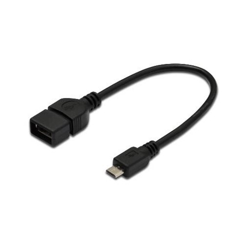CAVO ADATTATORE OTG USB2.0 MICRO-B/A M/F 20CM DIGITUS AK300309002S
