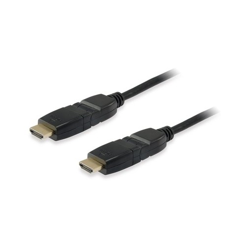 CAVO HDMI 2.0 EQUIP 119365 5MT NERO M/M - CON SPINA GIREVOLE 180  - RISOL. 4K -EAN:4015867179994
